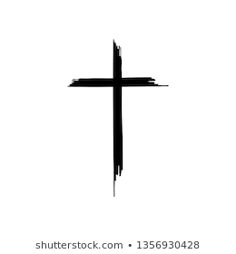 a black and white image of a cross