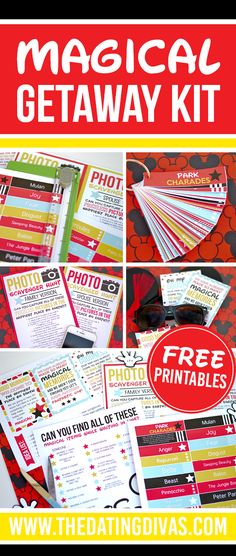 the magic getaway kit is full of free printables