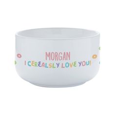 PRICES MAY VARY. Personalization - This cereal bowl can be personalized with any name and choice of 'I' or 'We', making it a unique and special gift for kids. This unique gift is sure to be their new favorite breakfast bowl! Quality and Durability - Crafted from fine-quality heavyweight stoneware with a chip-resistant finish, this bowl is designed to last. It's also dishwasher and microwave safe for easy cleaning and reheating. Design - The bowl features an adorable cereal graphic design that ki Kids Cereal, Popcorn Bowl, Breakfast Routine, Stoneware Bowl, Breakfast Bowl, Ramen Bowl, Cereal Bowl, How To Make Breakfast, Breakfast Bowls