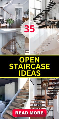 the stairs are open and ready to be used in this modern home decorating project