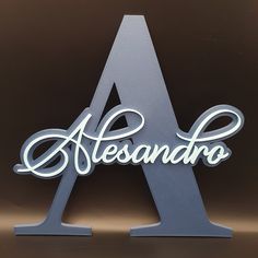 the word aesandro written in cursive script