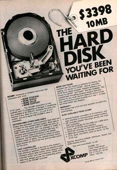 an advertisement for a record player with the words,'the hard disk you've been waiting for '