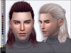 Sims 4 Long Hair, Hair Ts4, Short Textured Hair, Die Sims 4, Cc Hair, Hair Pack