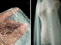 two pictures one showing the inside of a veil and the outside of a woman's hand