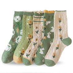 Aesthetic Socks, Fancy Socks, Pretty Socks, Flower Socks, Floral Socks, Green Dress Casual, Stylish Socks, Lace Socks