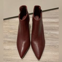 New Ted Baker Womens Beriinl Burgundy Leather Stiletto Heel Ankle Booties Sz 8.5 Never Worn, Does Have A Few Scratches On The Leather From Storage, See Photos. These Booties Are Perfect For Fall, Pointed Toe, Stiletto Heel With Gold Toe And 100% Leather. Pointed Toe Medium Width Faux Leather Booties, Faux Leather Booties With Medium Width And Pointed Toe, Pointed Toe Faux Leather Booties Medium Width, Pointed Toe Booties With Reinforced Heel, Medium Width, Pointed Toe Booties With 4-inch Heel, Pointed Toe Booties With Reinforced Heel, Faux Leather Booties With Stacked Heel And Pointed Toe, Pointed Toe Booties With Padded Ankle For Work, Leather Booties With 4-inch Heel For Fall