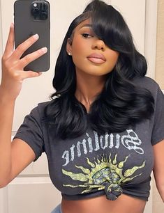 Sew In Hairstyles, Birthday Hairstyles, Quick Weave Hairstyles, Hair Ponytail Styles, Hair Laid, Dope Hairstyles, Looks Black, Side Part, Sew In