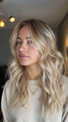 C Chest Length Blonde Hair, Medium Blonde Balayage, Blonde Balayage With Money Piece, Blonde Hair With Money Piece, Blonde Money Piece, Perfect Blonde Hair, Bright Blonde Hair, Summer Blonde Hair