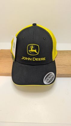 John Deere Hat Black Yellow Mesh Snap back Cap New LP69091 Low Profile. Condition is New with tags. Shipped with USPS Ground Advantage. John Deere Hat, John Deere Hats, Snap Back Cap, Snap Back, Snap Backs, John Deere, Black N Yellow, Low Profile, Accessories Hats