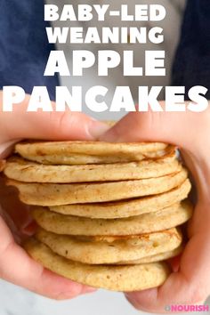 baby - led weaning apple pancakes are the perfect way to start your day