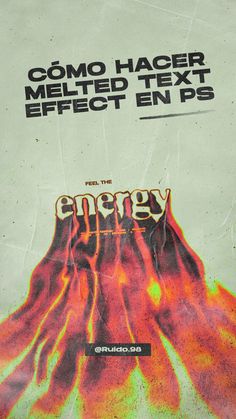 a poster with the words energy on it