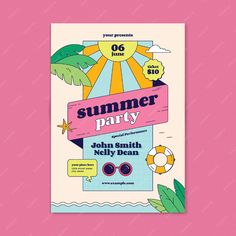 a flyer for a summer party