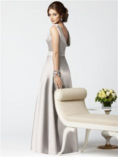 Dessy Collection Style 2853 in Oyster www.patsysbridal.com #PatsysBridal #DessyCollection #bridesmaid