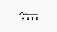 a black and white logo with the word'mute'written in cursive font