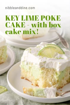 key lime poke cake - with box cake mix