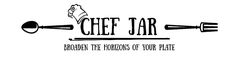 the logo for chef jar, which is designed to look like an old fashioned kitchen utens