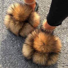 Slides Shoes Fur, Cute Fur Shoes, Womens Fur Lined Shoes, Vintage Full Fur Slippers, Fluffy Sliders, Fluffy Sandals, Trendy Slippers, Fluffy Shoes, Crocs Boots