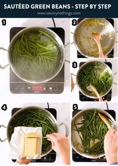 how to cook sauteed green beans - step by step instructions for cooking them