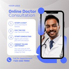 a doctor is talking on his cell phone