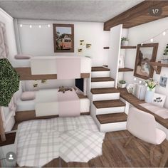 Kids Bedroom Bloxburg, Twin Kids Bedroom, Roblox Room, Blocksburg Room Ideas￼, House Plans With Pictures