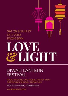 the love and light festival poster