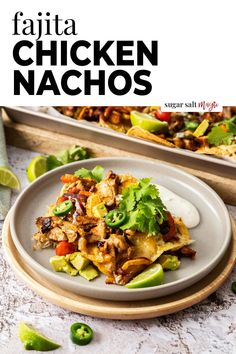 an image of chicken nachos on a plate