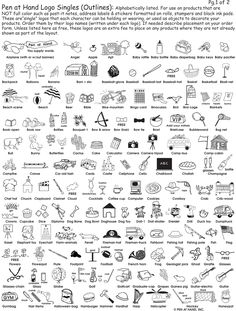 a black and white poster with different types of things to see in the pictures below