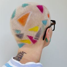 Undercut Long Pixie, Hair Journal, Buzz Cuts, Multicolored Hair, Hair Tattoos, Awesome Hair