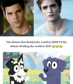 an image of the same person in different movies, and one with a dog on his chest