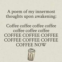 a poem written in black and white with coffee on it