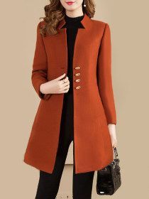 351b33587c5fdd93bd42ef7ac9995a28desc40235041ri Plain Coats, Single Breasted Coat, Wool Peacoat, Cheap Fashion, Solid Clothes, Outerwear Coats