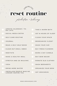 get my life together checklist Getting My Life Together List, Grimoire Ideas, Journal 2025, Reset Routine, Planning System, Sunday Routine, Self Care Bullet Journal, Free Checklist, Life Routines