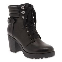 PRICES MAY VARY. Cushioned sole Sturdy block heel Padded collar Lug sole Combat Boots With Heels, Black Heeled Combat Boots, Stylish Boots For Women, Heel Combat Boots, Heeled Combat Boots, Boots With Heel, Heel Boots For Women, Combat Boots Style, Leather Combat Boots