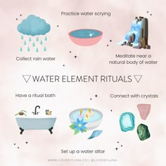 The water element holds an irresistible allure and a deep sense of mystery. It symbolizes emotions, intuition, healing, purification, and… | Instagram Thursday Magick, Water Element Symbol, Water Spells, Today Is A Great Day, Pagan Magic, When To Plant Vegetables, Witch Board, Water Witch, Witch Rituals