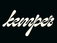 the word kemppees written in white on a black background