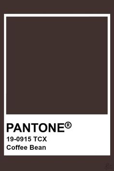 the pantone coffee bean color is shown in black and white, as well as an image