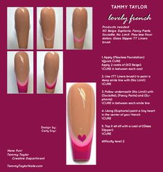 Tammy Taylor TTN Lovely French Step By Step Bundle Art Steps, Taylor Nails, Tammy Taylor Nails, Nail Practice, 3d Nail Art Designs