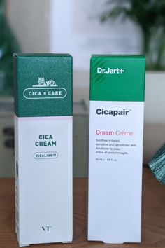 Two of the most popular cica creams are the Dr. Jart+ Cicapair Cream and the VT Cosmetics Cica Cream. I've compared these two products to decide which is best in my opinion! #cica #centellaasiatica #drjart #vt #koreanskincare #kbeauty Cicapair Tiger Grass Cream, Cica Peptide, Cosrx Cica, Innisfree Mild Cica Sunscreen, Cica Skincare, Dr Jart Cicapair, Dr Jart, K Beauty, Korean Skincare