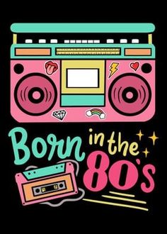 Displate is a one-of-a-kind metal poster designed to capture your unique passions. Sturdy, magnet mounted, and durable – not to mention easy on the eyes! Boombox Drawing, 80s Posters, 80s Poster, 40th Bday Ideas, Homecoming Posters, Paper Presentation, 80s Aesthetic, Color Quotes