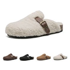 PRICES MAY VARY. 【Fashion】: Recommended many times by fashion and beauty experts on the leading online platform for premium quality and original styles, our fashion slippers are listed as Amazon's fashion items you won't regret buying. 【Cork Midsole】: Natural, sustainable and renewable cork sole, plus ergonomic arch support, provides better cushioning and support. The sole is a bit hard, but very comfortable. 【Warm and Comfortable】: These cozy home slippers are made of warm faux sherpa and light Bombas Slippers, Sherpa Shoes, Fuzzy Clogs, Winter Clogs, Plus Size Baddie, Beautiful Slippers, Plus Size Baddie Outfits, Baddie Outfit, Diy Products