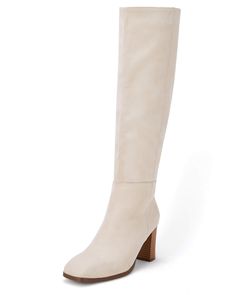 PRICES MAY VARY. 👣【Features】Square toe, stacked chunky block heels, knee high boots, side zipper, thigh high fashion boot, wide calf.Sleek and simple, these classic booties are very versatile and very everyday!There are two different materials to choose from, faux leather or faux suede! 👣【Design】 Heel Height: 3.1" (approx), Shaft height: 16.1".Zippered slip-on design is easy to put on and take off.The soft inner lining and insole will not feel any pain even if you stand for a day. 👣【Match】You Knee High Boots Chunky, Narrow Calf Boots, Heels Design, Boots Chunky, Winter Comfort, Chunky Block Heels, Comfortable Boots, Womens Knee High Boots, Wide Calf