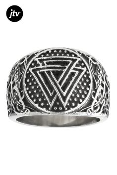 Introducing the Stainless Steel Valknut Viking Ring from our Artisan Collection! This unique and striking piece features intricate details inspired by ancient Norse mythology. Crafted with precision, this ring showcases a bold design that is sure to make a statement. The Valknut symbolizes bravery and protection, making it an ideal accessory for those seeking strength in their daily adventures. With dimensions of 0.96 inches in length and 0.65 inches in width, this ring offers both style and sub Viking Ring, Norse Mythology, Stainless Steel, Ring, Design