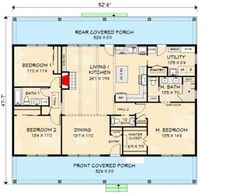 the floor plan for a two story house with an attached bathroom and living room area