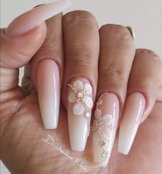 How To Strengthen Nails, Jasmine Nails, Strengthen Nails, Nail Vibes, Bridal Nails Designs, Bridal Nail Art, Glitter Rosa, Perfect Manicure, Nails Now