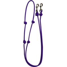 a purple leash with two hooks attached to it