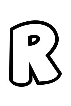 the letter r in black and white