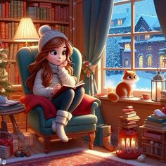 Femme & Livre / Woman & Book 👩📖🎄 Reading Cozy, Princes Disney, Women Who Read, Digital Bujo, Christmas Animation, Tatoo Inspiration, Christmas Reading, New Year Art, Curious Kids