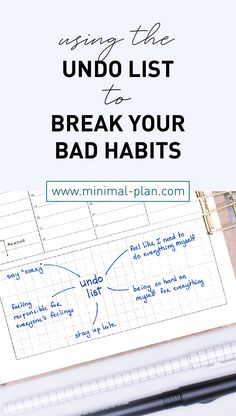 The undo #list is a simple yet powerful #tool to break bad #habits ! Here's how to use the undo list to grow good habits! Stop Snacking, List Of Habits, Stop Scrolling, The Undone, Project Planning, Break Bad Habits, Success Habits, Organization Printables, Bad Habit