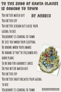 a harry potter house rules poster with the hogwart's crest and other things on it