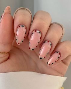 Dot Nail Art, Dots Nails, Cute Gel Nails, Nail Swag, Short Acrylic Nails Designs